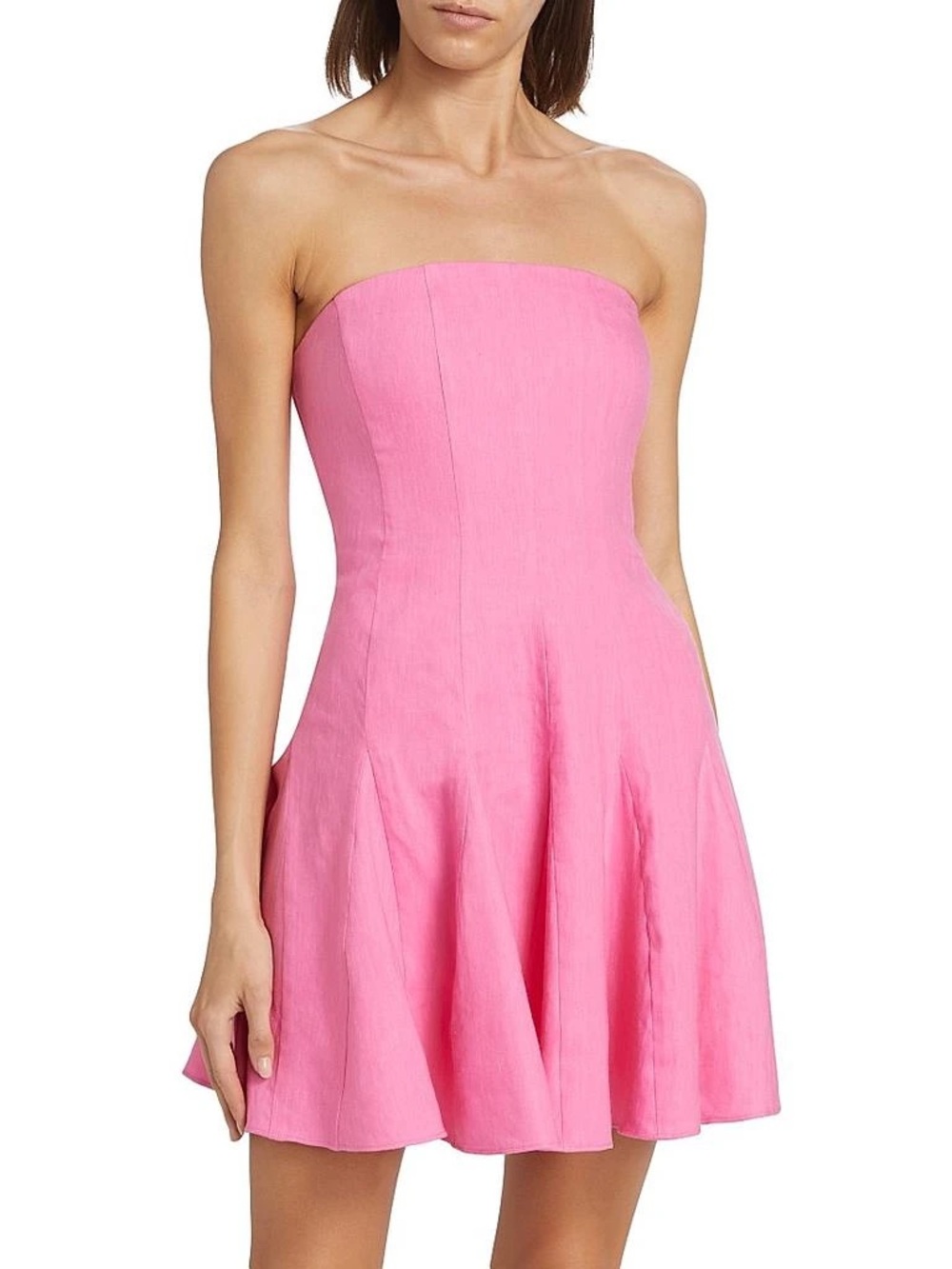 Milly Women’s Cameron Solid Linen Strapless Dress - Picture 11 of 11
